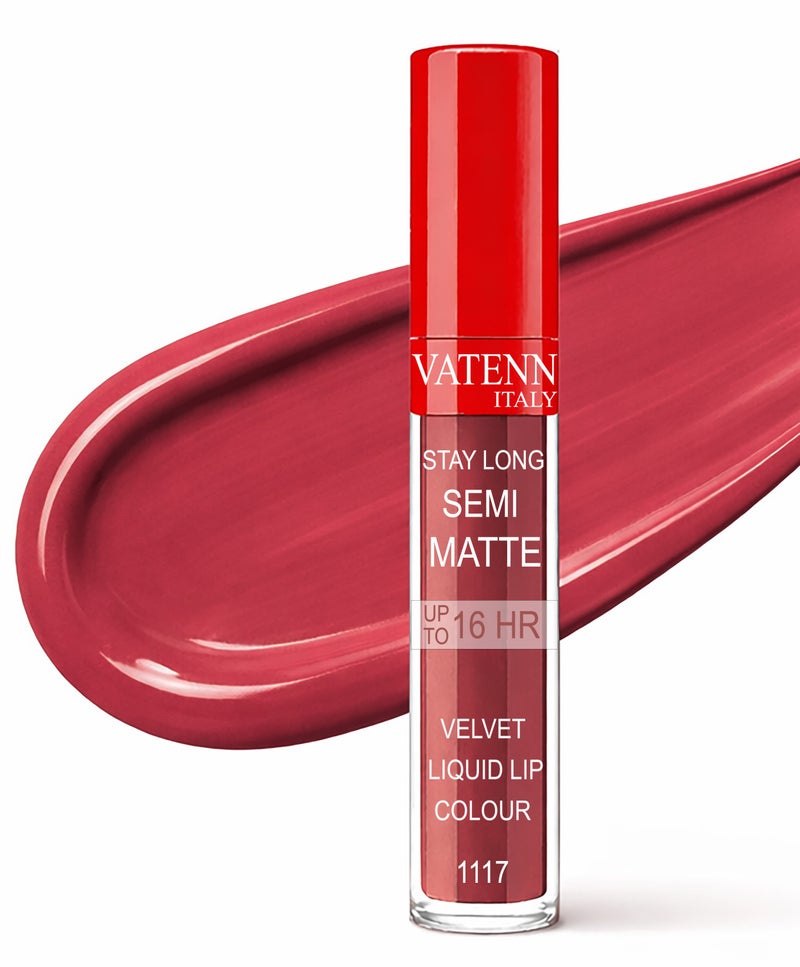 فاتن إيطاليا Stay Long Semi Matte Velvet Liquid lip color 1117 - Image 1